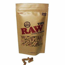 Raw Authentic Pre-Rolled Tips 200 Ct Bag