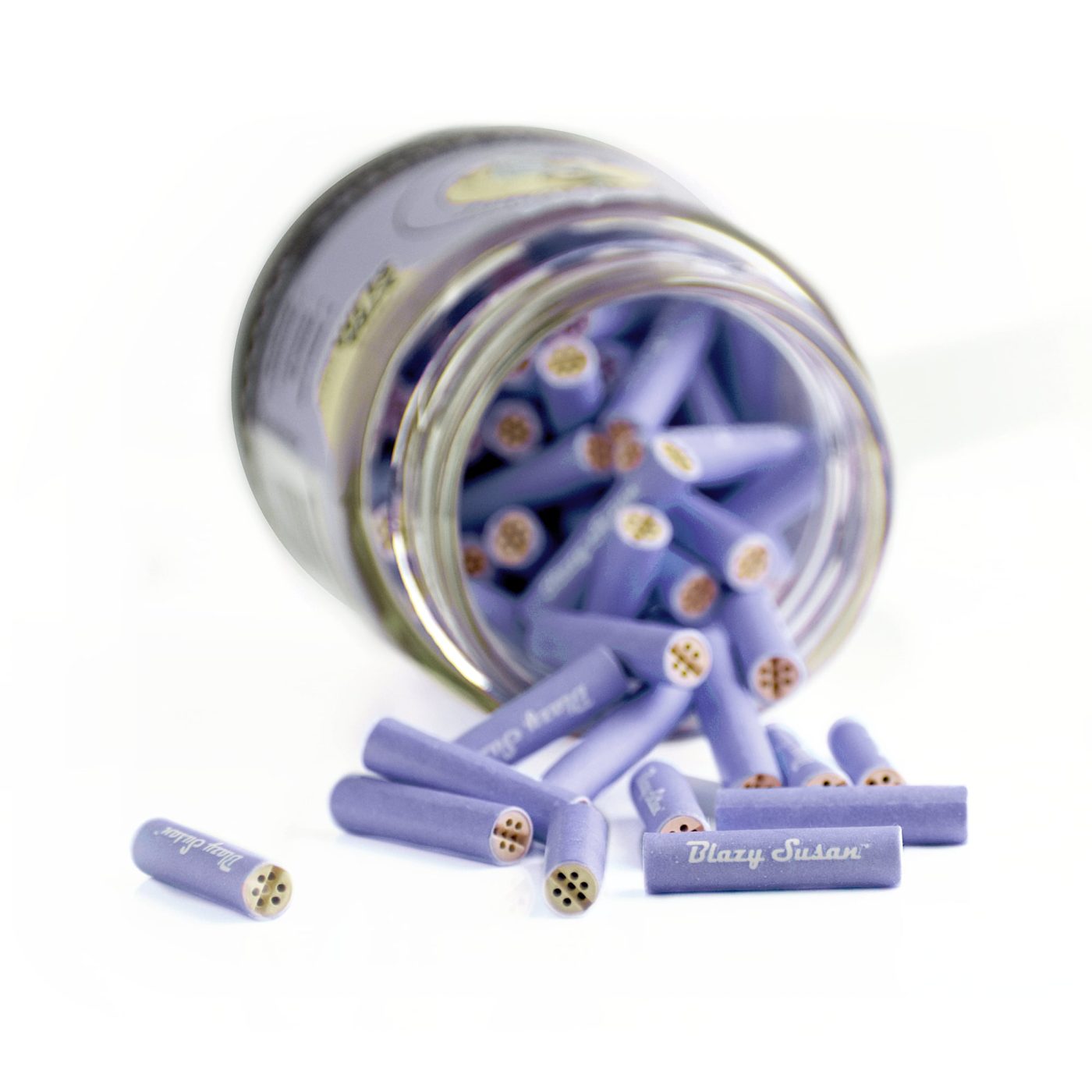 Blazy Susan Purple Carbon Filter Tip 100 Ct Jar