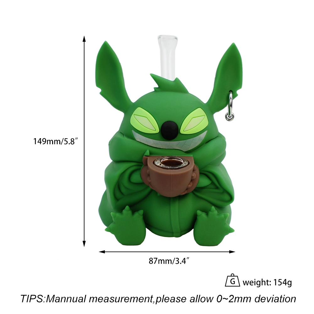 LILO & STITCH SILICONE WATER PIPE 5"