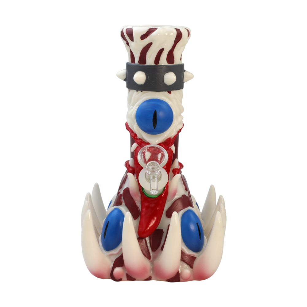 VINYL TOOTH EYES WATER PIPE 9"