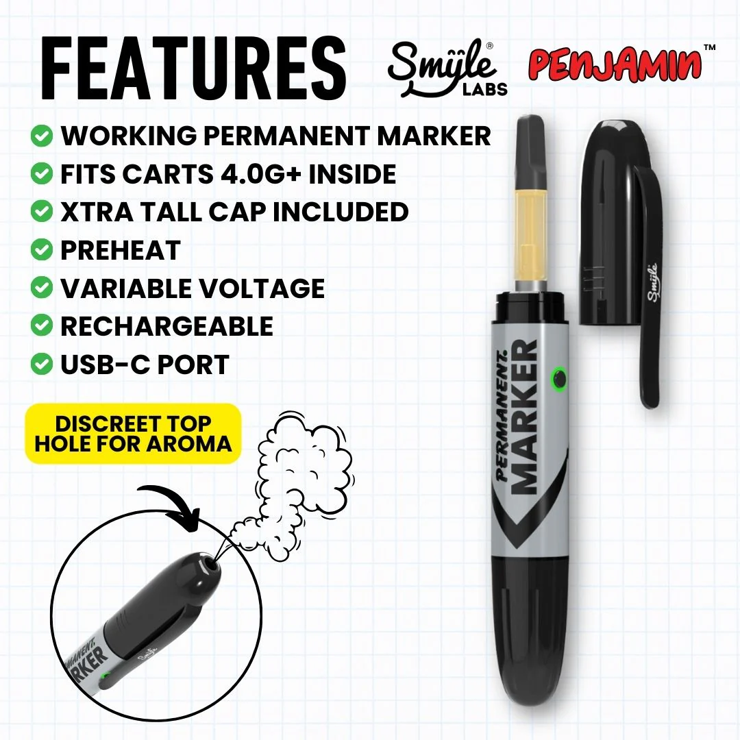 NEW! Permanent Marker Penjamin Cart Battery by Smyle™ Labs