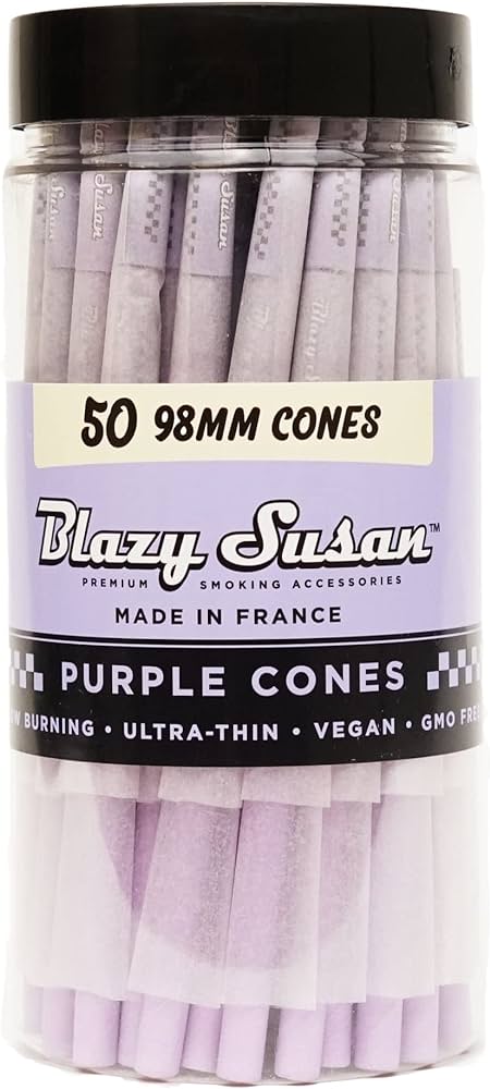 Blazy Susan Purple 98mm Cones 50 ct