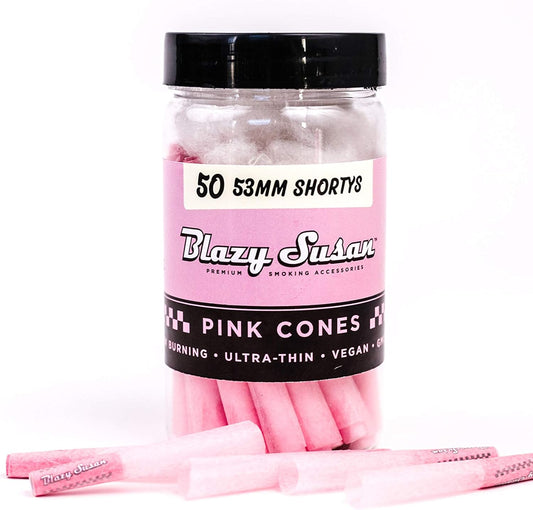 Blazy Susan Pink 53mm Cones 50 ct