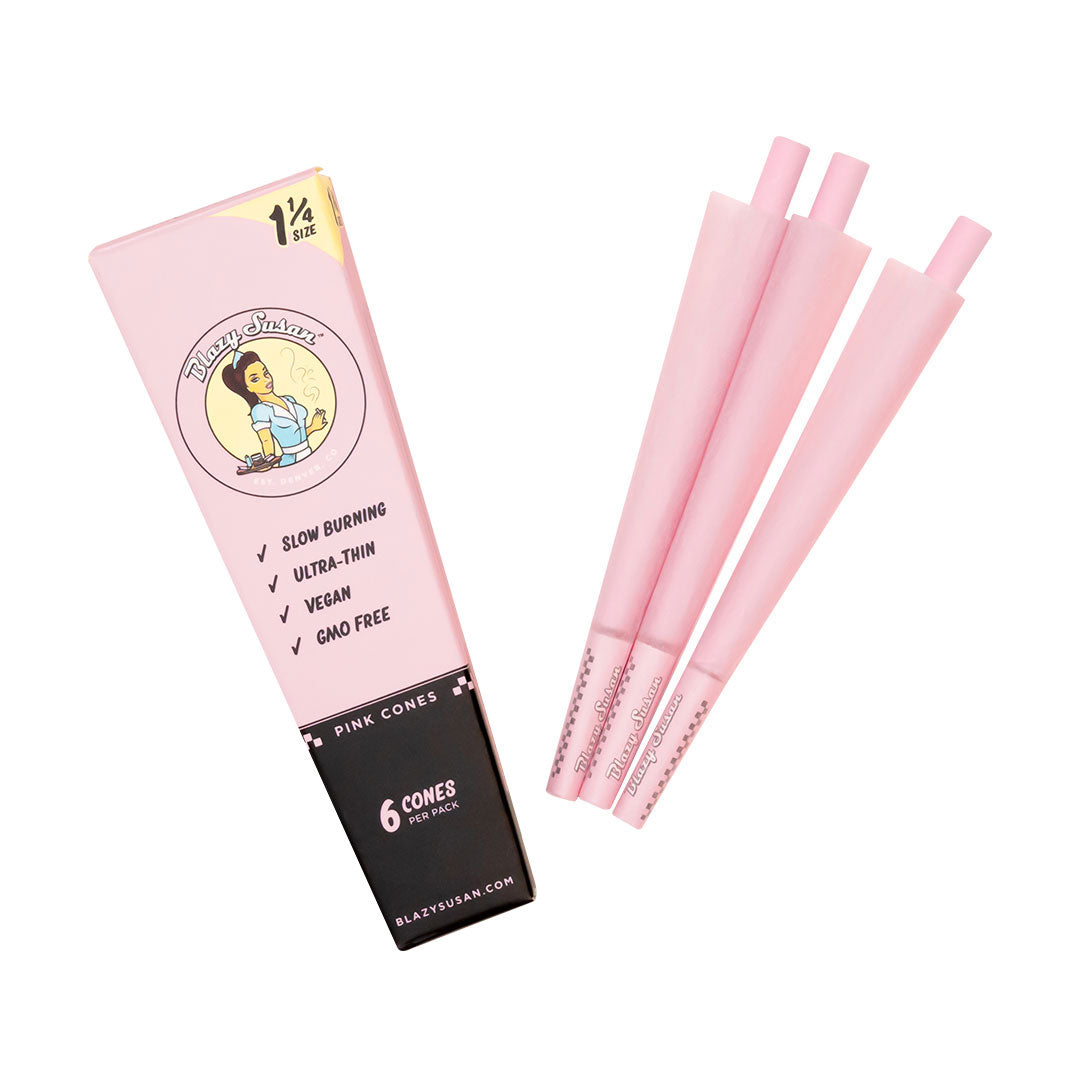 Blazy Susan 1,1/4 Pink Cones 6 Pack