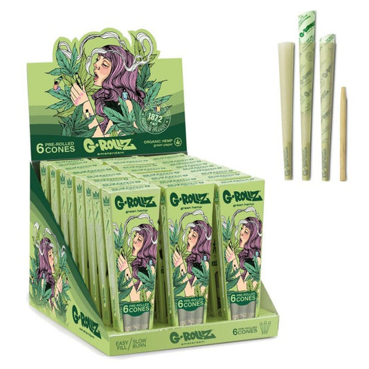 G- Rollz Colossol Dream 1,1/4 Organic Green Hemp Cones