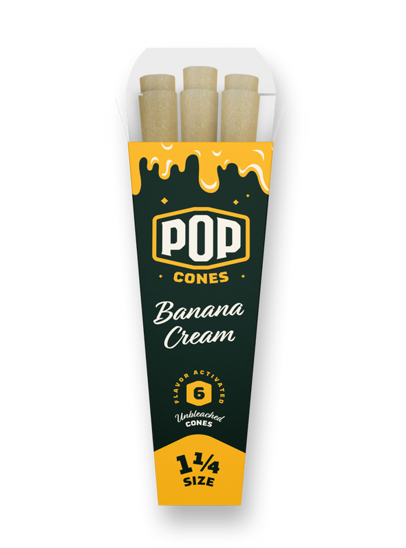 Pop Cones Banana Cream 1,1/4 6 Packs