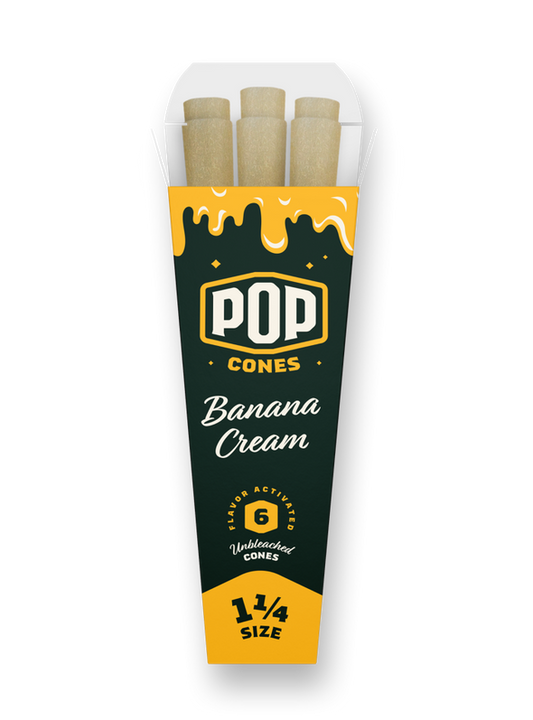 Pop Cones Banana Cream 1,1/4 6 Packs