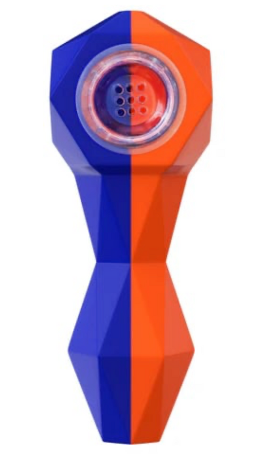Rebound 4-Inch Silicone Pipe – Eye-Catching Double Color Finish