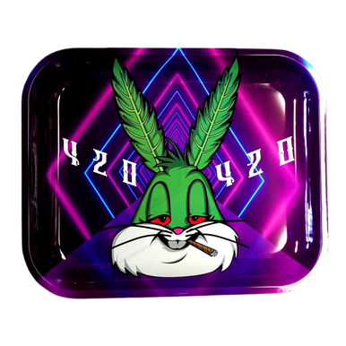Bunny Metal Rolling Tray - Large