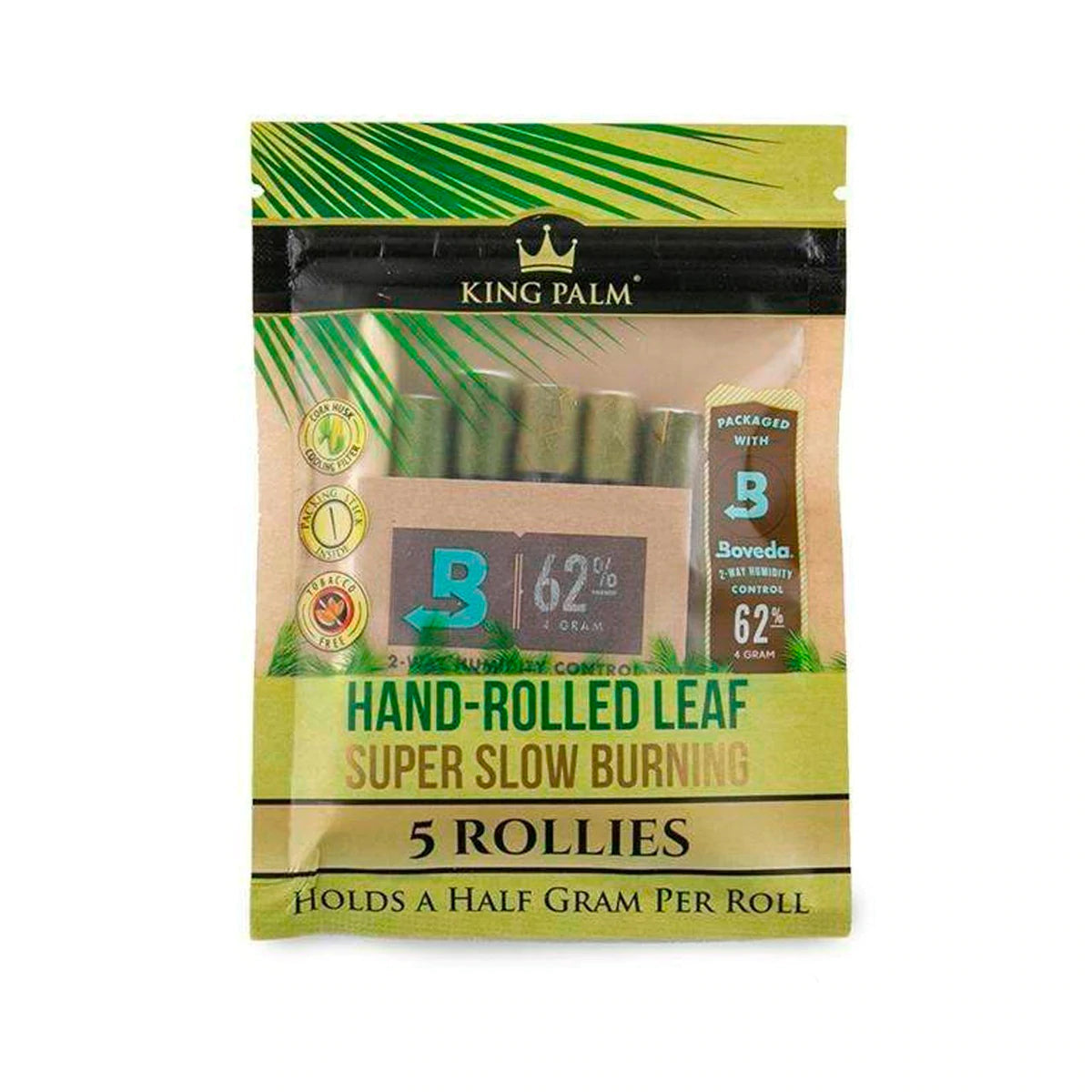 King Palm Organic 5 Rollies Pre-Rolled Wraps