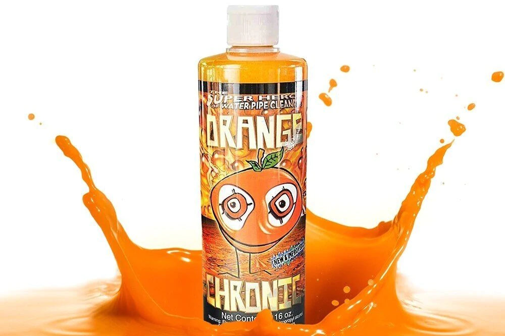 Orange Chronic Bong Cleaner Super Hero 16oz