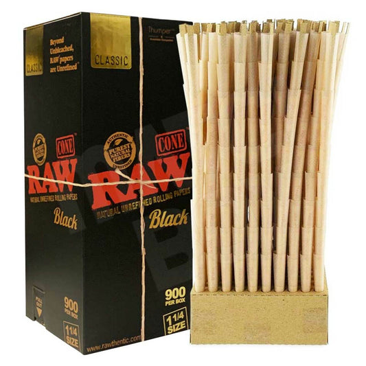 RAW Black King Size Cones - 1400ct