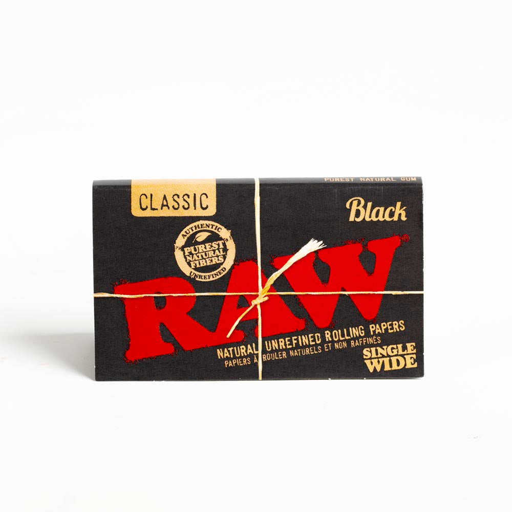 RAW Black Single Wide Rolling Papers