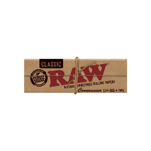 RAW Classic Connoisseur 1 1/4 Rolling Papers and Tips