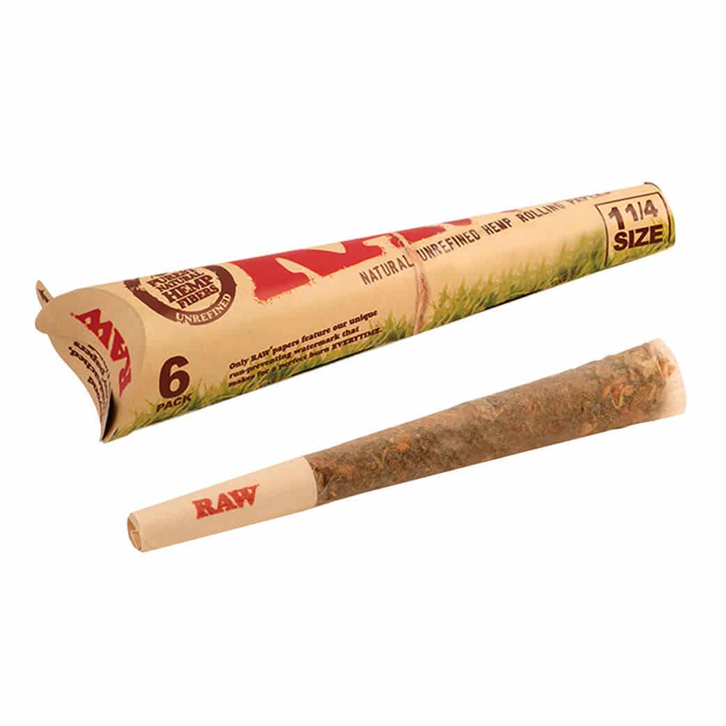 RAW Organic Hemp 1 1/4 Cones