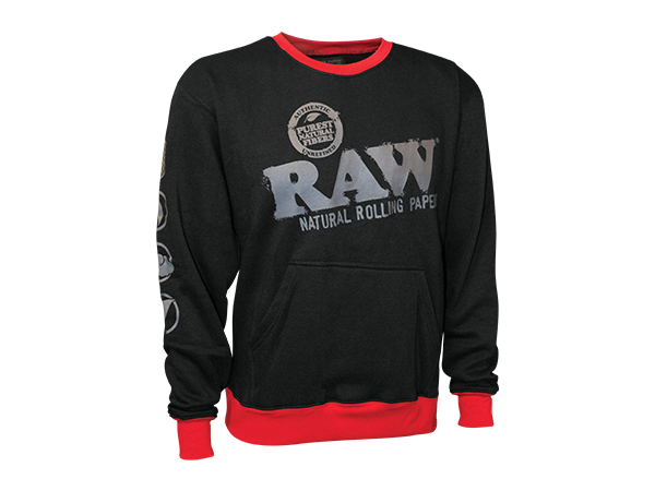 Raw Black/Red Crewneck Sweatshirt