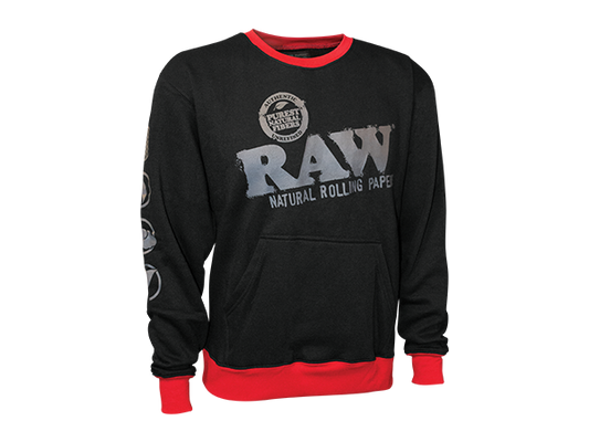 Raw Black/Red Crewneck Sweatshirt